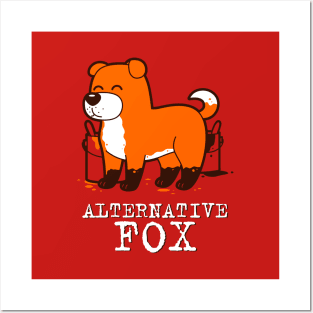 Cute Kawaii Dog Fake Fox Alternative Facts Posters and Art